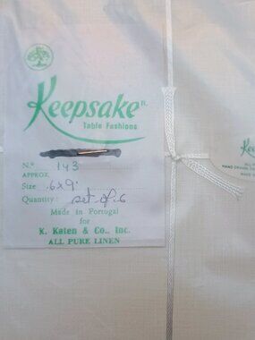 NWT Pure Linen Set of 6 Cocktail Napkins